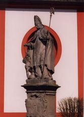 sv. Prokop, barokní socha z 17. stol. socha nyní u kostela